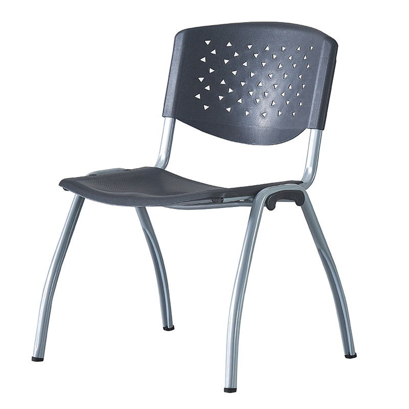 Scaun conferinta, spatar si sezut PP, stivuibil, model perforat, negru - imagine 13